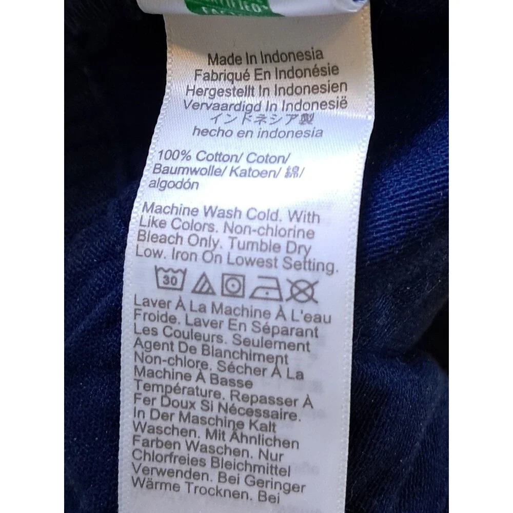 NEW J. Crew Twill Paper Bag Full Length Pant Dark Blue Cotton Belt CL241 Size 8